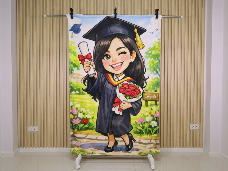 ผ้าห่มนาโนพิมพ์ลายรับปริญญา ภาพที่ 1